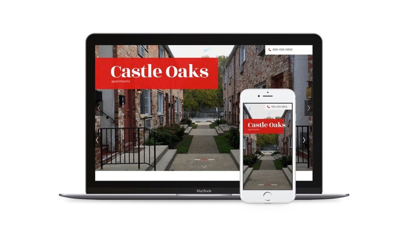 Web design of Castle Oaks adapted for other devices